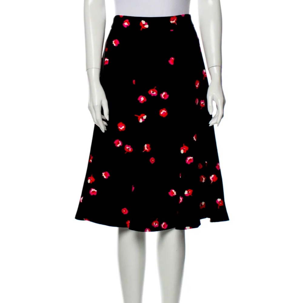 Kate Spade Falling Floral Black Skirt_NEW size 4
